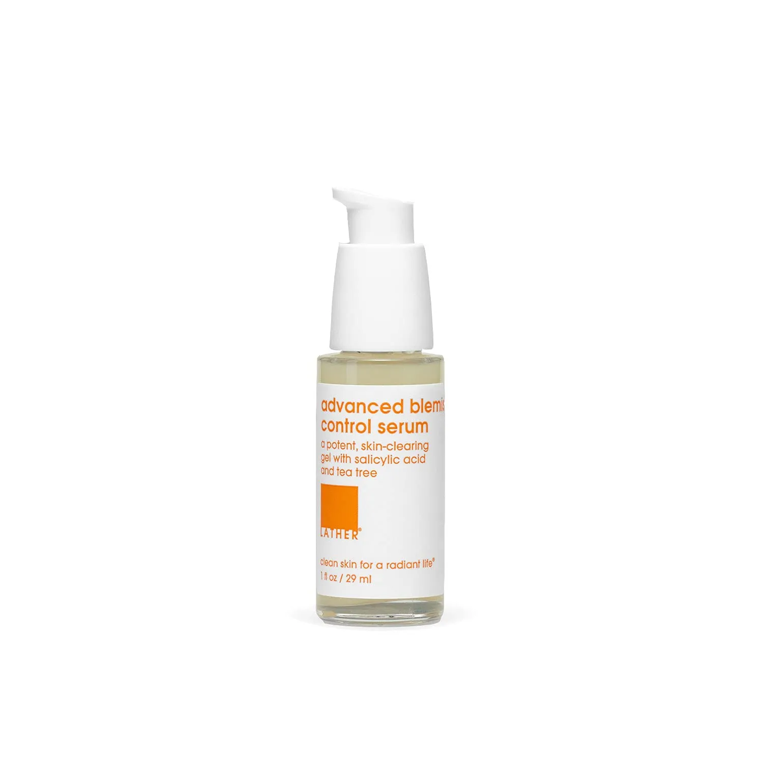LATHER AHA   BHA Exfoliating Serum - Face Serum With Salicylic Acid & Lactic for Whole Face or Spot Treatment - Gentle on Oily & Acne Prone Skin - Oil Free - 1 Fl Oz
