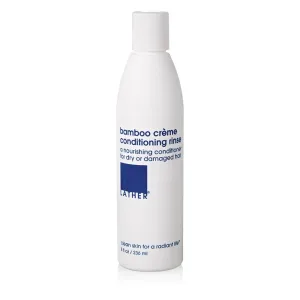 LATHER Bamboo Creme Conditioner - Hydrate Scalp on Dry or Damaged Hair - Light Weight & Non-Greasy Formula - Gentle Daily Hair Detangler Conditioner for Dry Hair - Sulfate Free - 8 Fl Oz Bottle