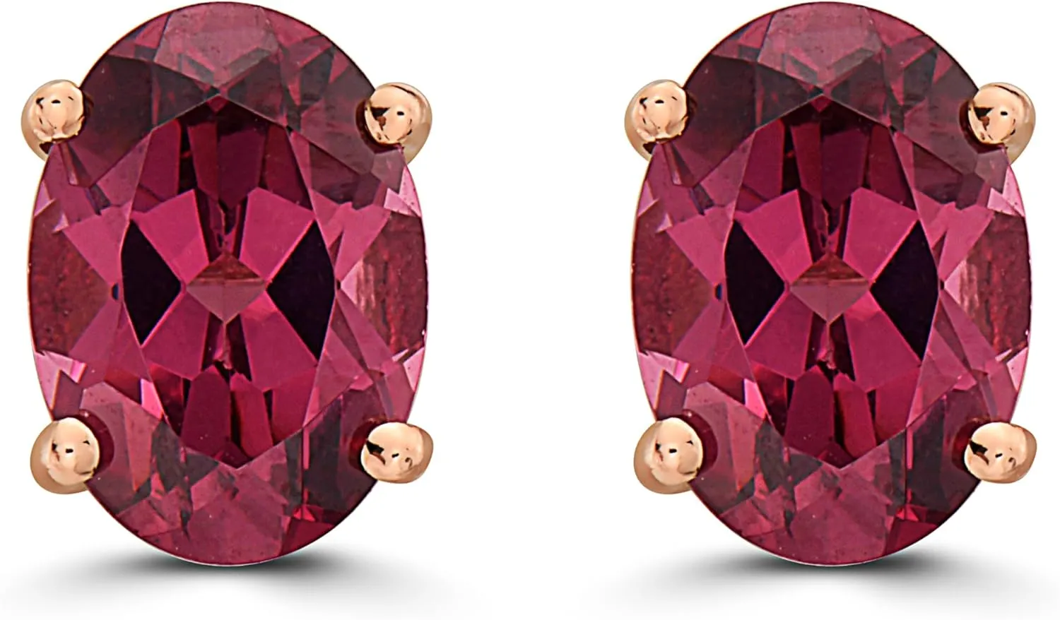 Le Vian Oval Gemstone Stud Earrings for Women | 14k Gold Studs for Her in Classic Prong Setting | Elegant Earrings Push Back