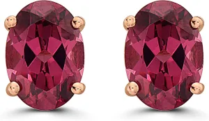Le Vian Oval Gemstone Stud Earrings for Women | 14k Gold Studs for Her in Classic Prong Setting | Elegant Earrings Push Back