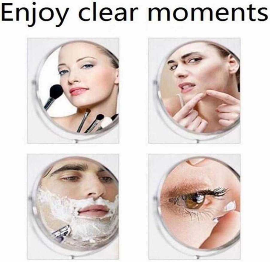 LED Makeup Vanity Mirror,3X Magnification Beauty Mirror Two-Sided Wall Mounted Bathroom Mirror 360° Swivel Extendable Cosmetic Mirror Hardwired connec