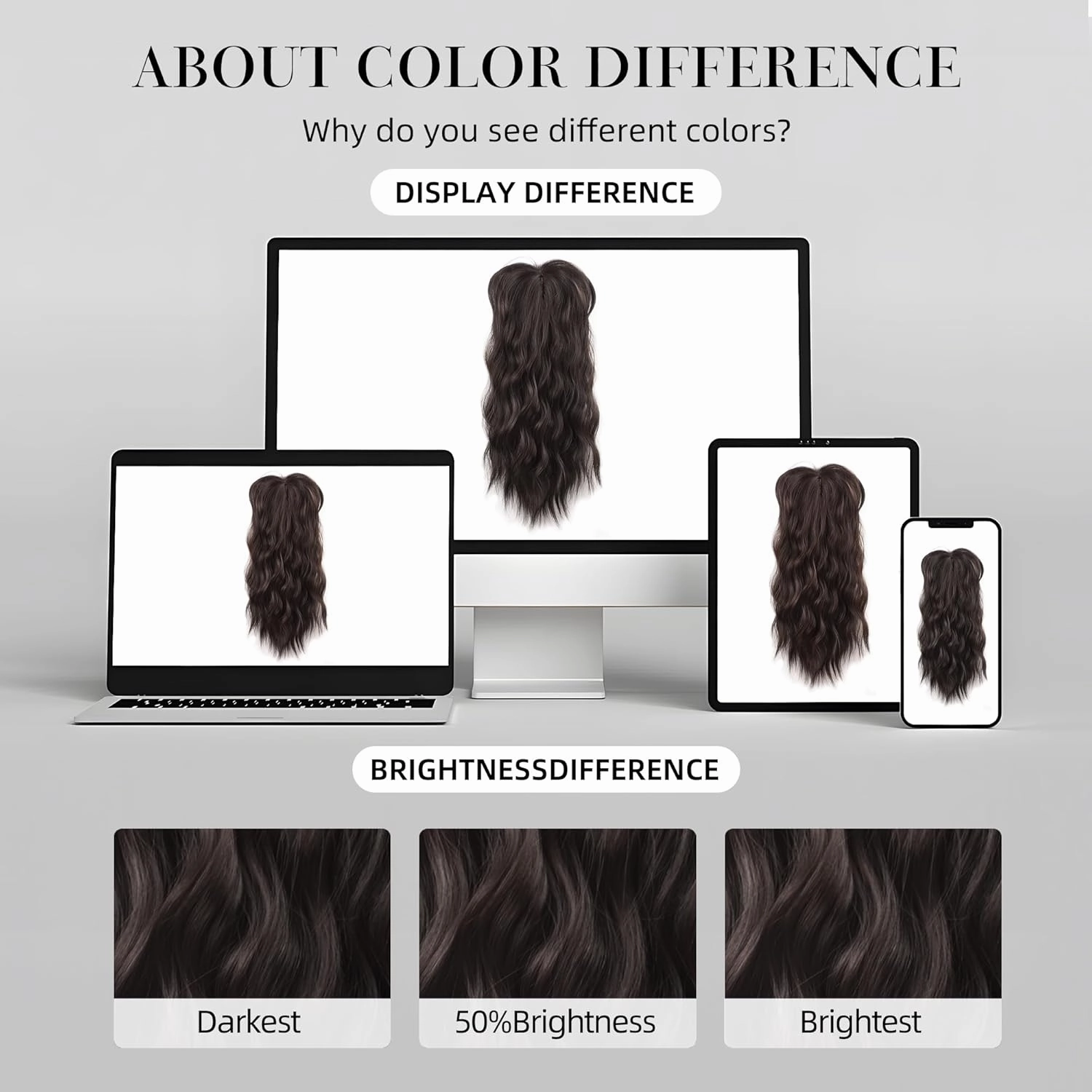 LEEONS Hair Toppers for Women 20-Inch Long Wavy Synthetic Wiglets With Bangs - Clip-in Hair Pieces for Thinning Hair, Balayage Chocolate Brown to Honey Blonde