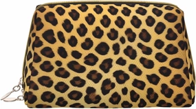 Leopard Pattern Toiletry Pouch, Travel-Friendly Makeup Organizer For Makeup Brushes, Lipsticks