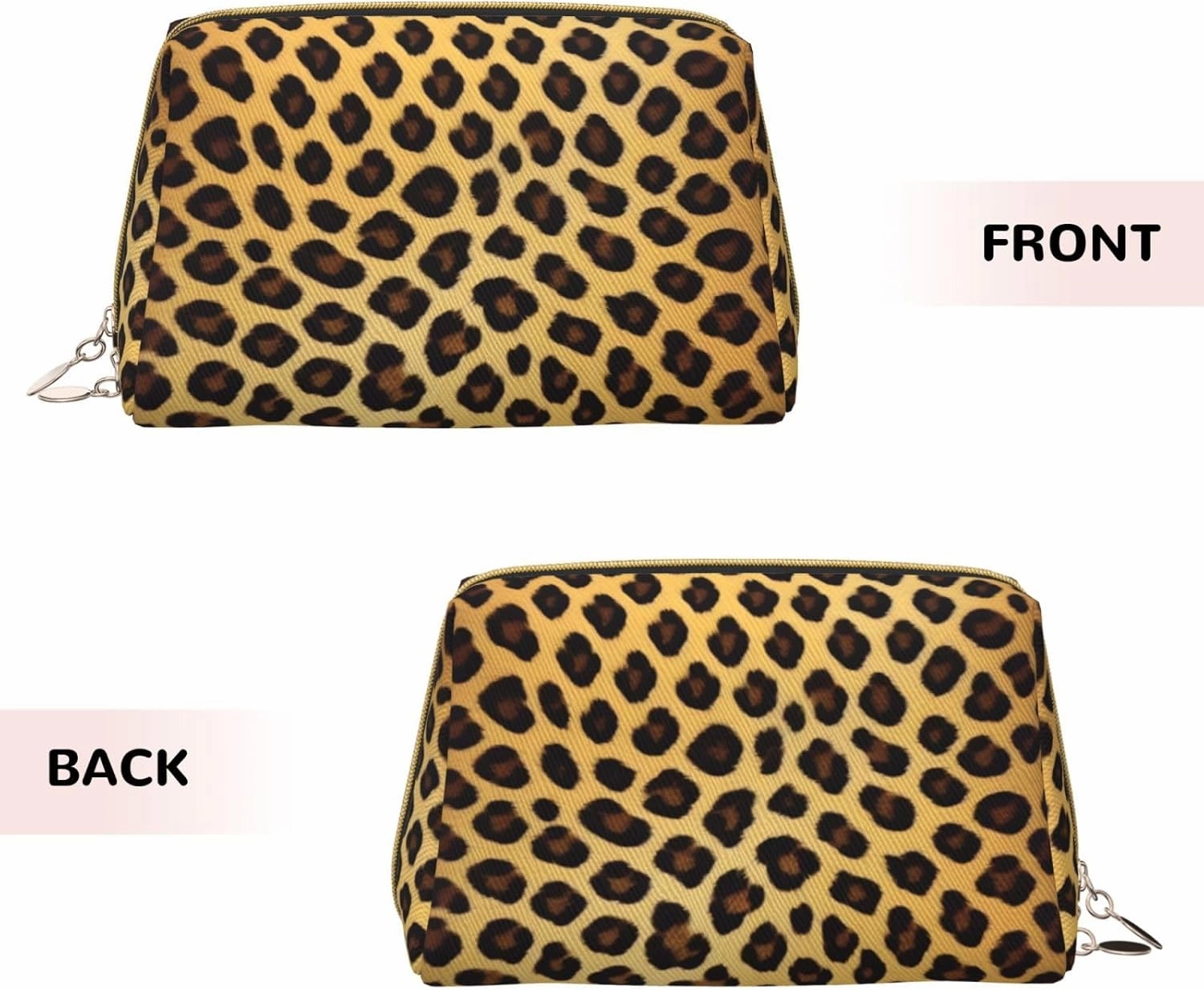 Leopard Pattern Toiletry Pouch, Travel-Friendly Makeup Organizer For Makeup Brushes, Lipsticks