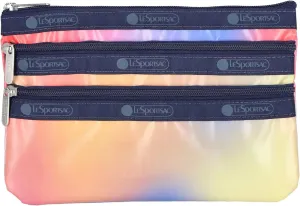 LeSportsac 3-Zip Multicolor Cosmetic Case for Travel & Makeup