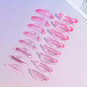 Libeauty Shell Shape Lash Lift Pads 16 Pcs - Super Soft Silicone Eyelash Perm Rods & Shields, Professional Lash Lift Tools (Pink)