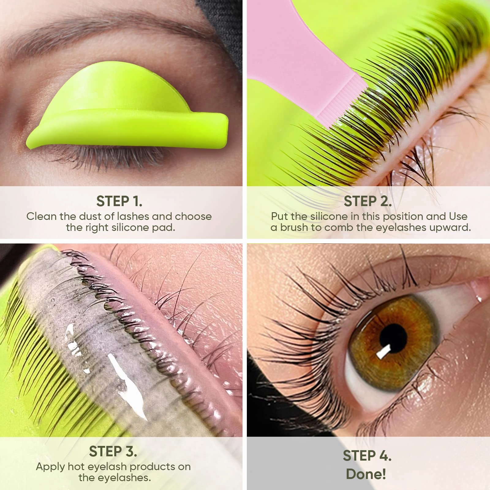 Libeauty Eyelash Lift Shield Lash Perm Pads 10 Pcs Reusable Eyelash Perming Curler Lower Eyelash Pads Lifting Rods