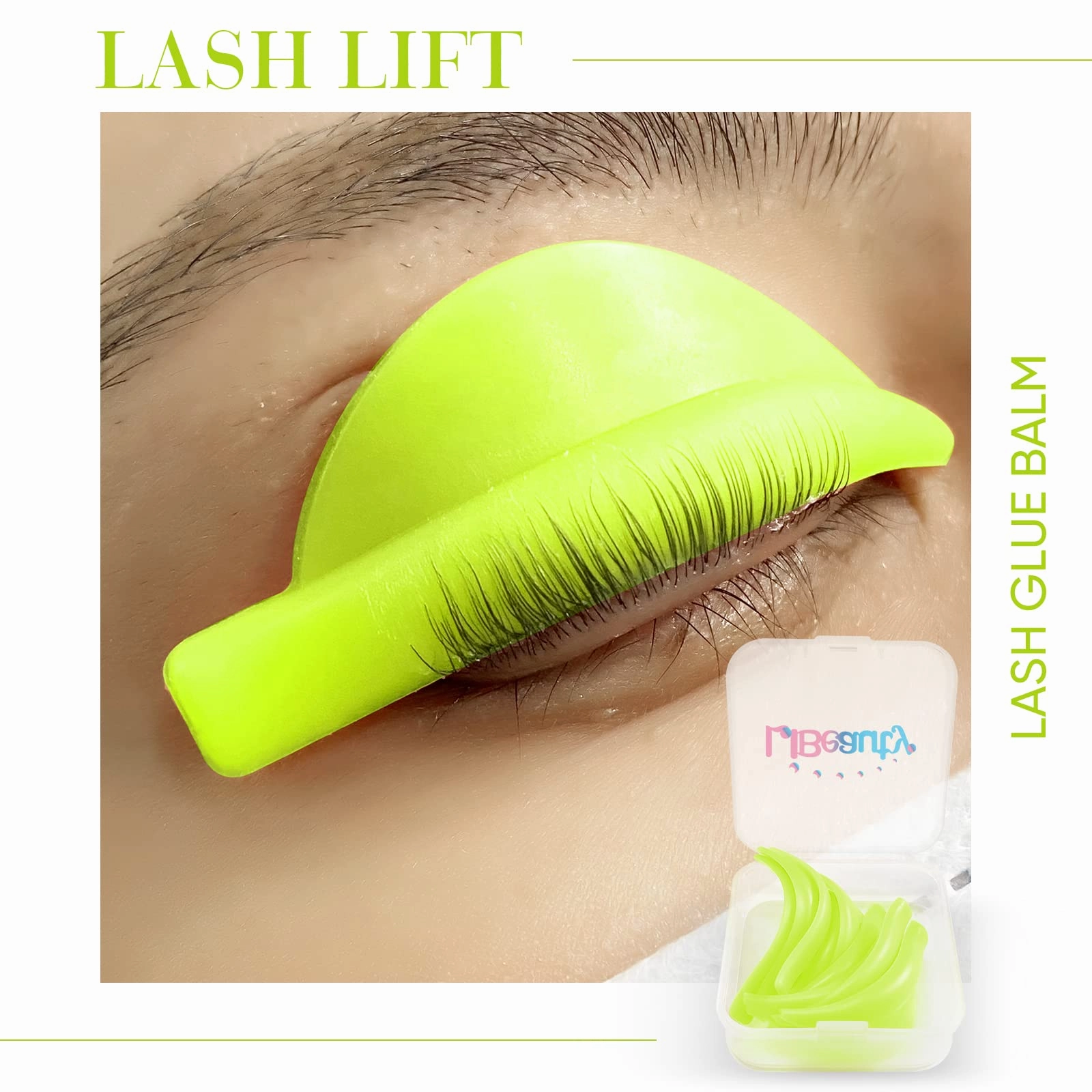 Libeauty Eyelash Lift Shield Lash Perm Pads 10 Pcs Reusable Eyelash Perming Curler Lower Eyelash Pads Lifting Rods