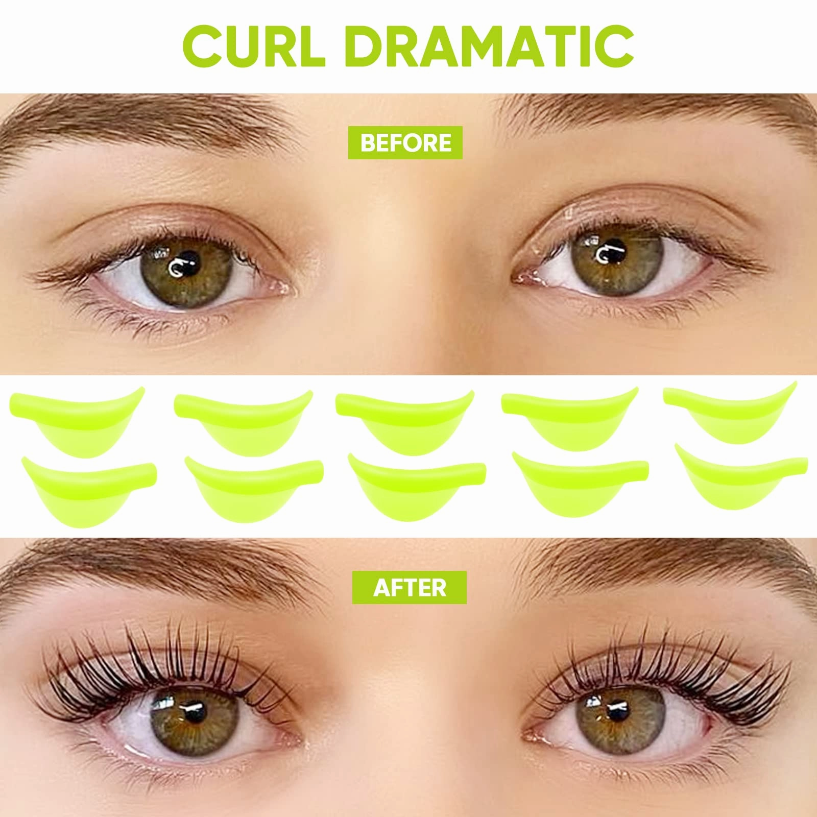 Libeauty Eyelash Lift Shield Lash Perm Pads 10 Pcs Reusable Eyelash Perming Curler Lower Eyelash Pads Lifting Rods