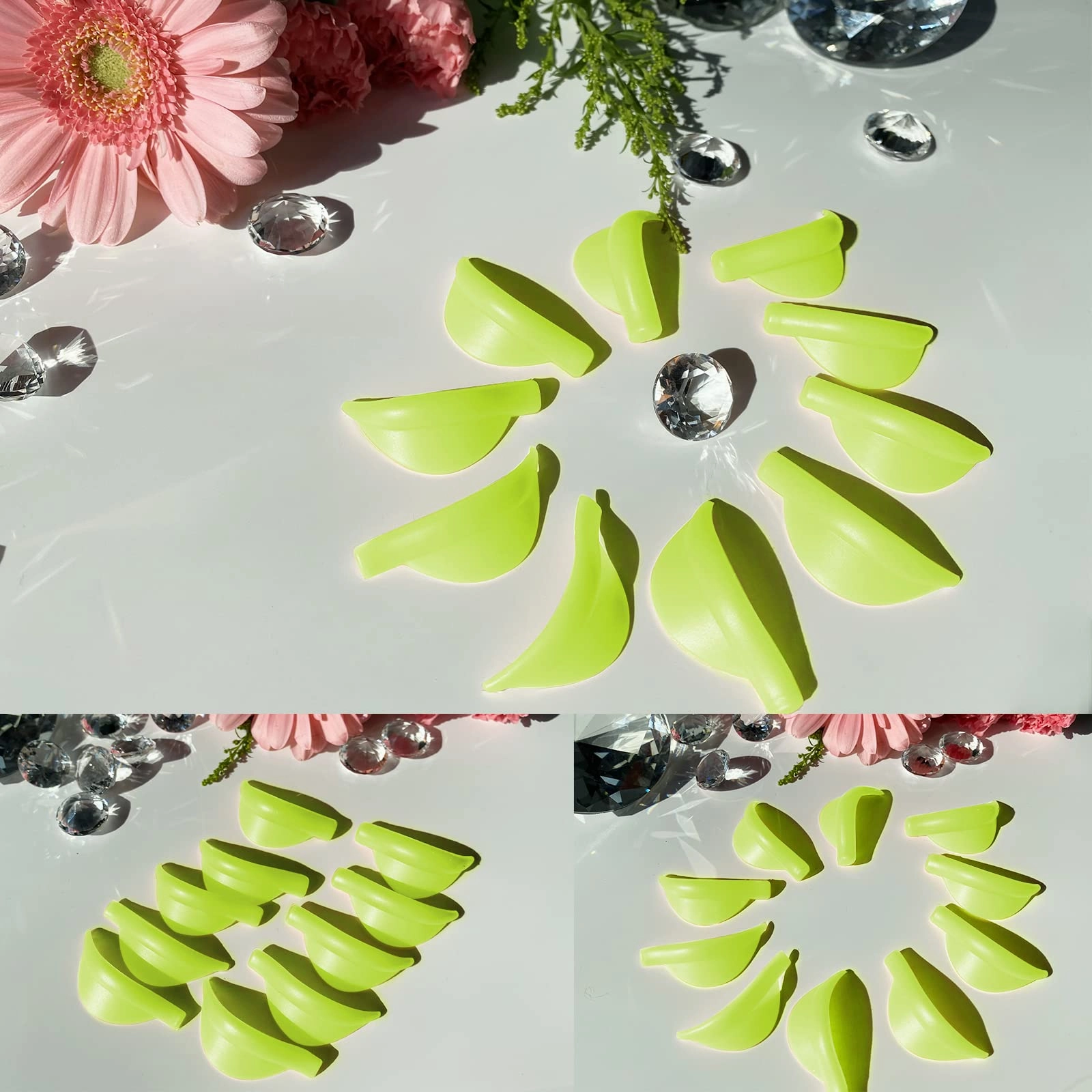 Libeauty Eyelash Lift Shield Lash Perm Pads 10 Pcs Reusable Eyelash Perming Curler Lower Eyelash Pads Lifting Rods