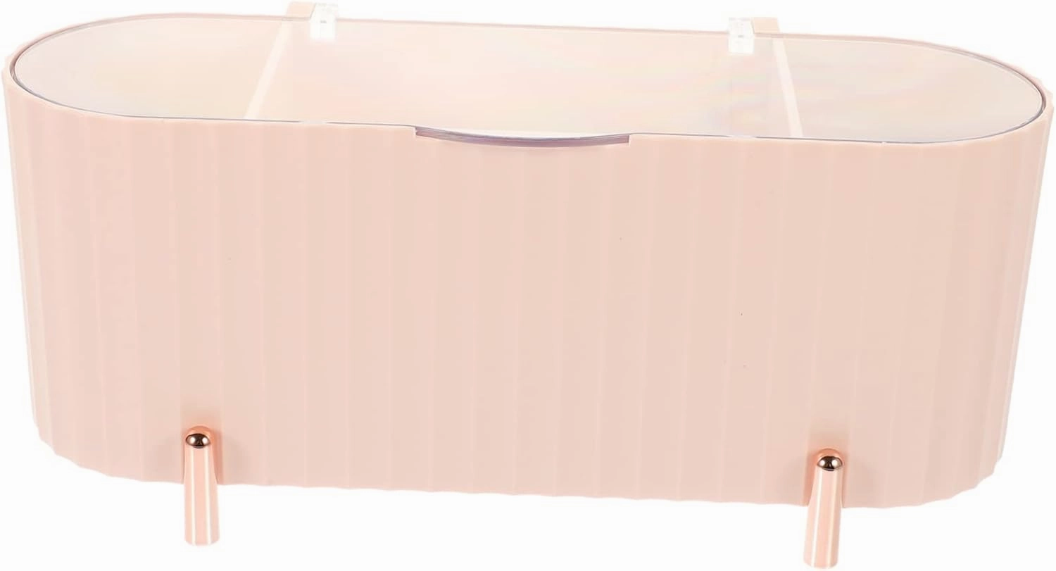 Lidded Cotton Pad Box Compartment Makeup Holder for Cotton Swabs and Balls Compact Bathroom Organizer Material Stylish Design for Easy Access and Storage