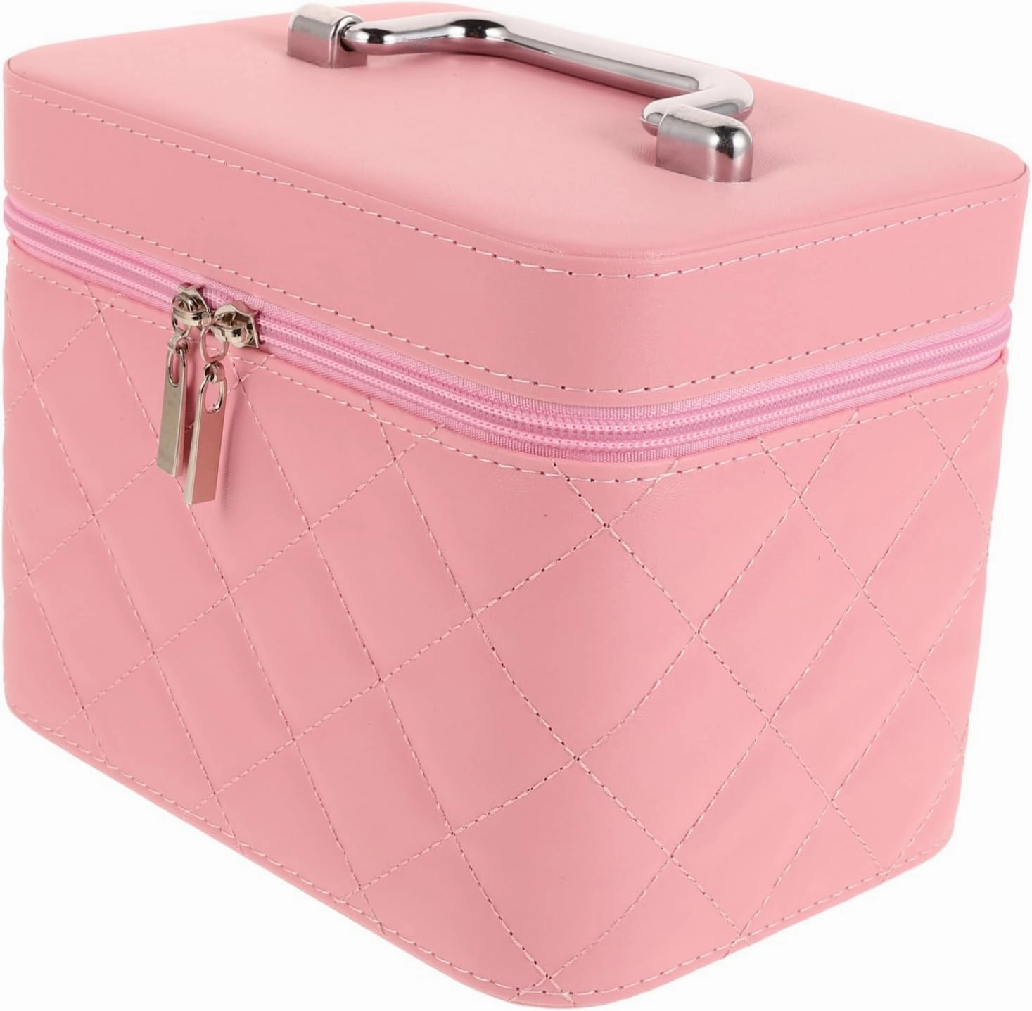 LIFKOME Makeup Organizer Case Portable Stylish for Travel Spacious Vanity Storage for Women Luxurious Design Convenient Carry Handle Elegant