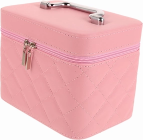 LIFKOME Makeup Organizer Case Portable Stylish for Travel Spacious Vanity Storage for Women Luxurious Design Convenient Carry Handle Elegant