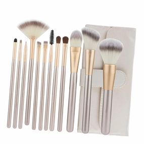 LIFKOME Professional Makeup Brush Set Case 12pc Eyebrow Brush for Brow Shaping