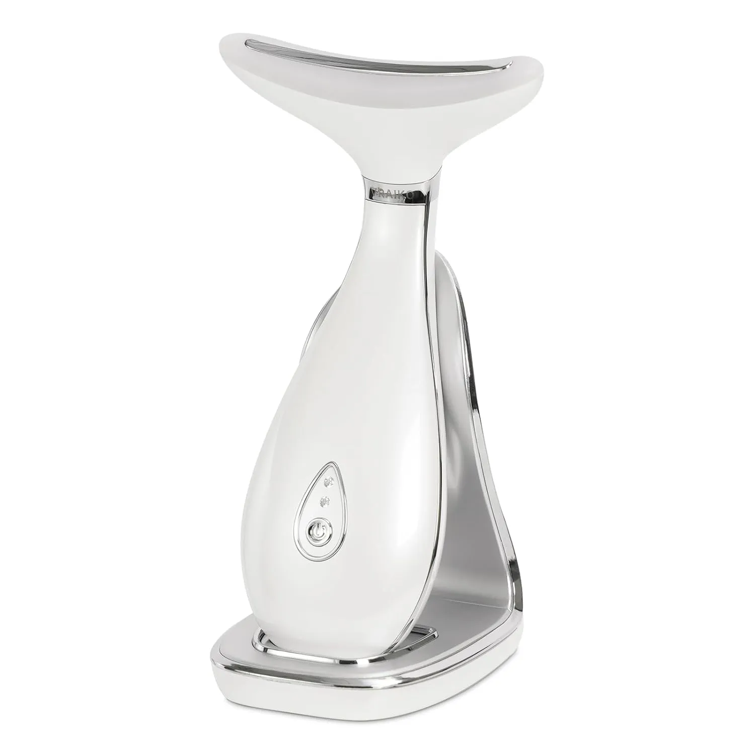 Lily Neck Face Massager, Skin Rejuvenation Beauty Massager, 3-in-1 at-Home Facial Spa Tool, Lifting, Toning and Tightening for a Radiant Appearance (Pearl White)