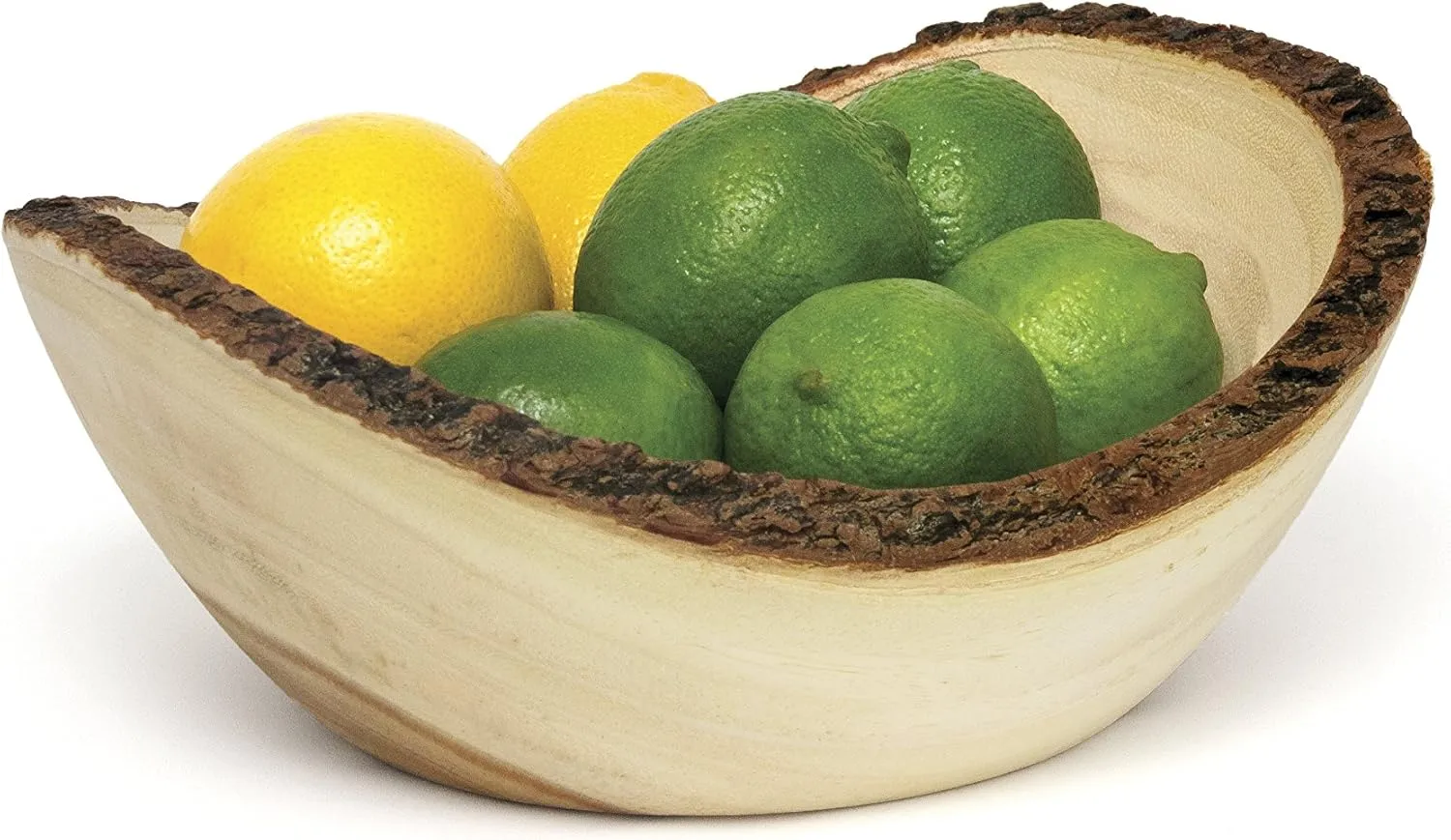 Lipper International Acacia Tree Bark Oval Bowl, 9.5" Diameter x 4" Height, Single Bowl