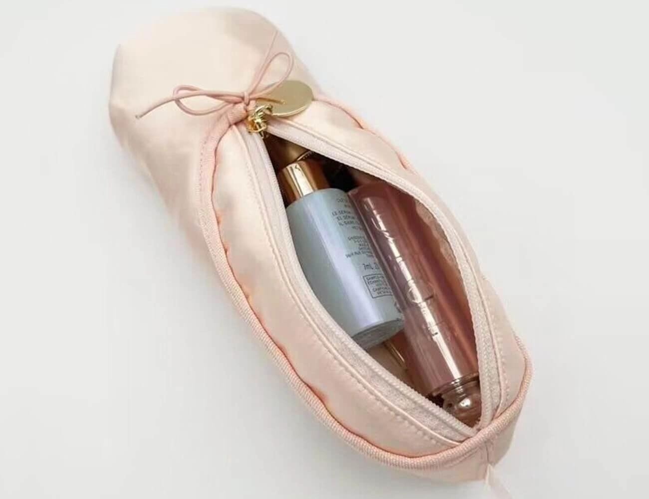 Litex Ballet Slipper Makeup Bag，Small Cosmetic Bag for Trip Portable Cosmetic Travel Bag, Suitable for Storing Lipstick, Eyebrow and Eyeliner, Gift for Dancers Cosmetic Organizer Bag (Purple *2pcs)