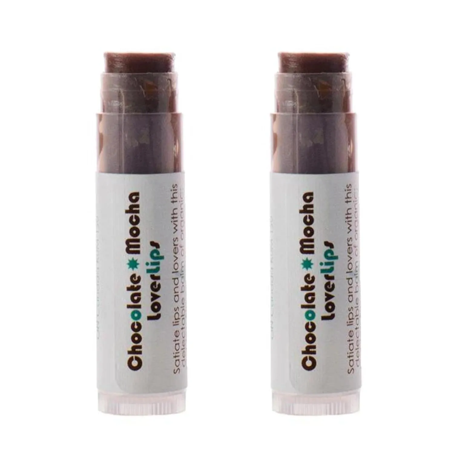 Living Libations - Organic 'Chocolate Mocha Lover Lips' Lip Balm | Natural, Wildcrafted Clean Beauty (2-pack)