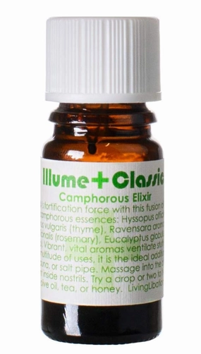 Living Libations - Organic Illume Classic Camphorous Elixir | Natural, Wildcrafted, Vegan Clean Beauty (0.17 fl oz | 5 mL)