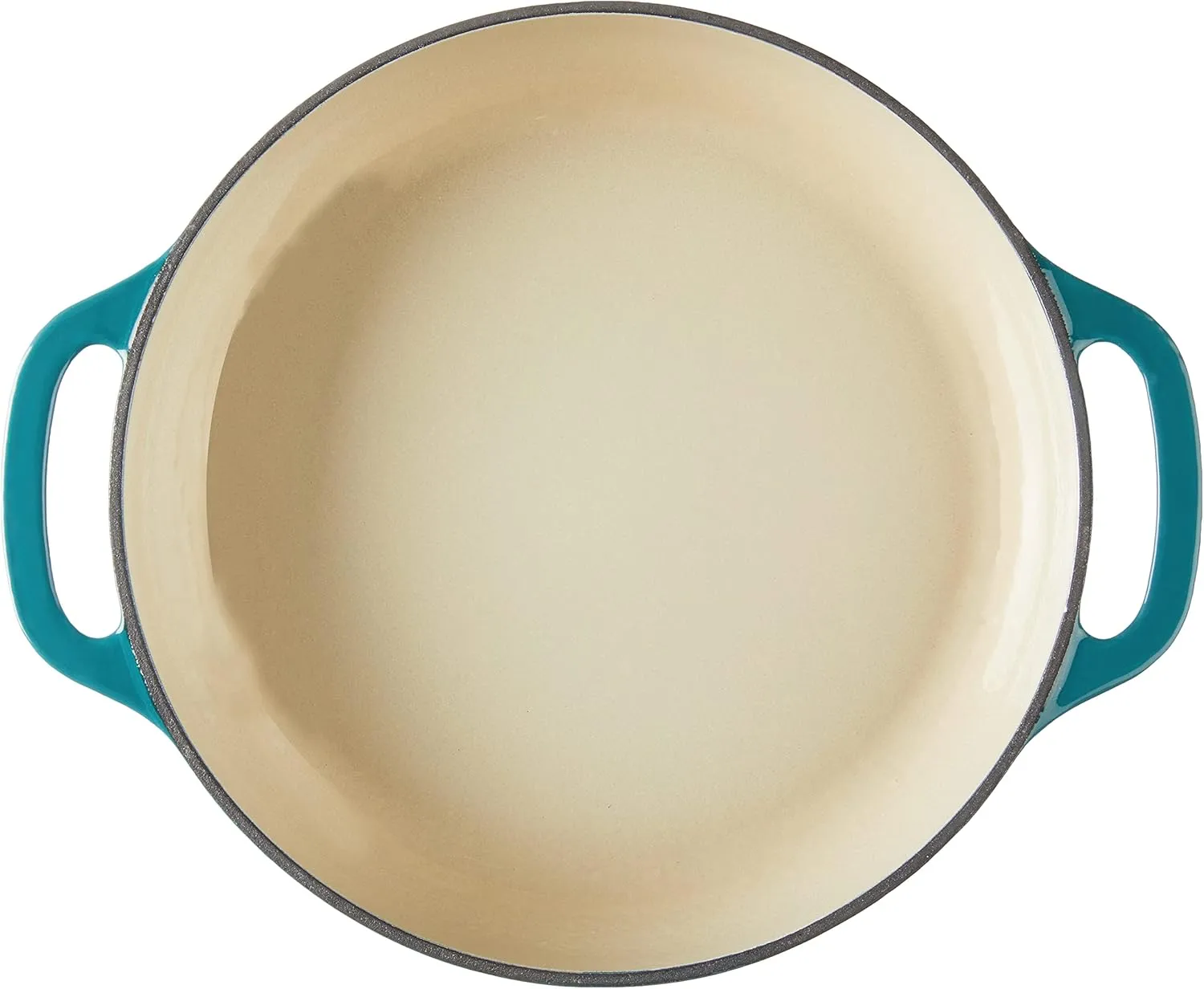 Lodge 3.6 Quart Enameled Cast Iron Covered Casserole with Lid – Dual Handles – Oven Safe up to 500° F or on Stovetop - Use to Marinate, Cook, Bake, Refrigerate and Serve – Lagoon
