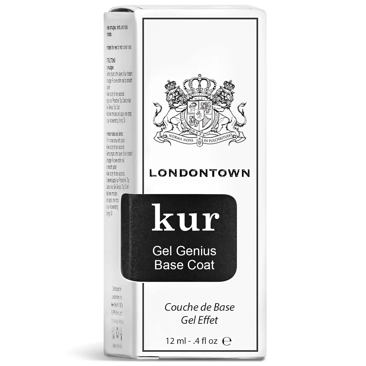 LONDONTOWN Kur Gel Genius Fast Drying KUR Gel Genius Fast Drying Base Coat, Vegan, Gluten-free, Paraben-free, Cruelty-free