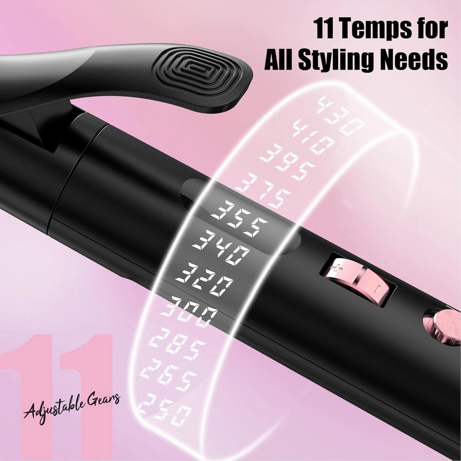 Long Barrel Curling Iron 3/4 Inch, Extra Long Curling Iron for Tight Curls, Ceramic Curling Wand Infused Argan Oil & Keratin, Long Lasting, 11 Adjustable Temp, Include Clips & Silicone Pad