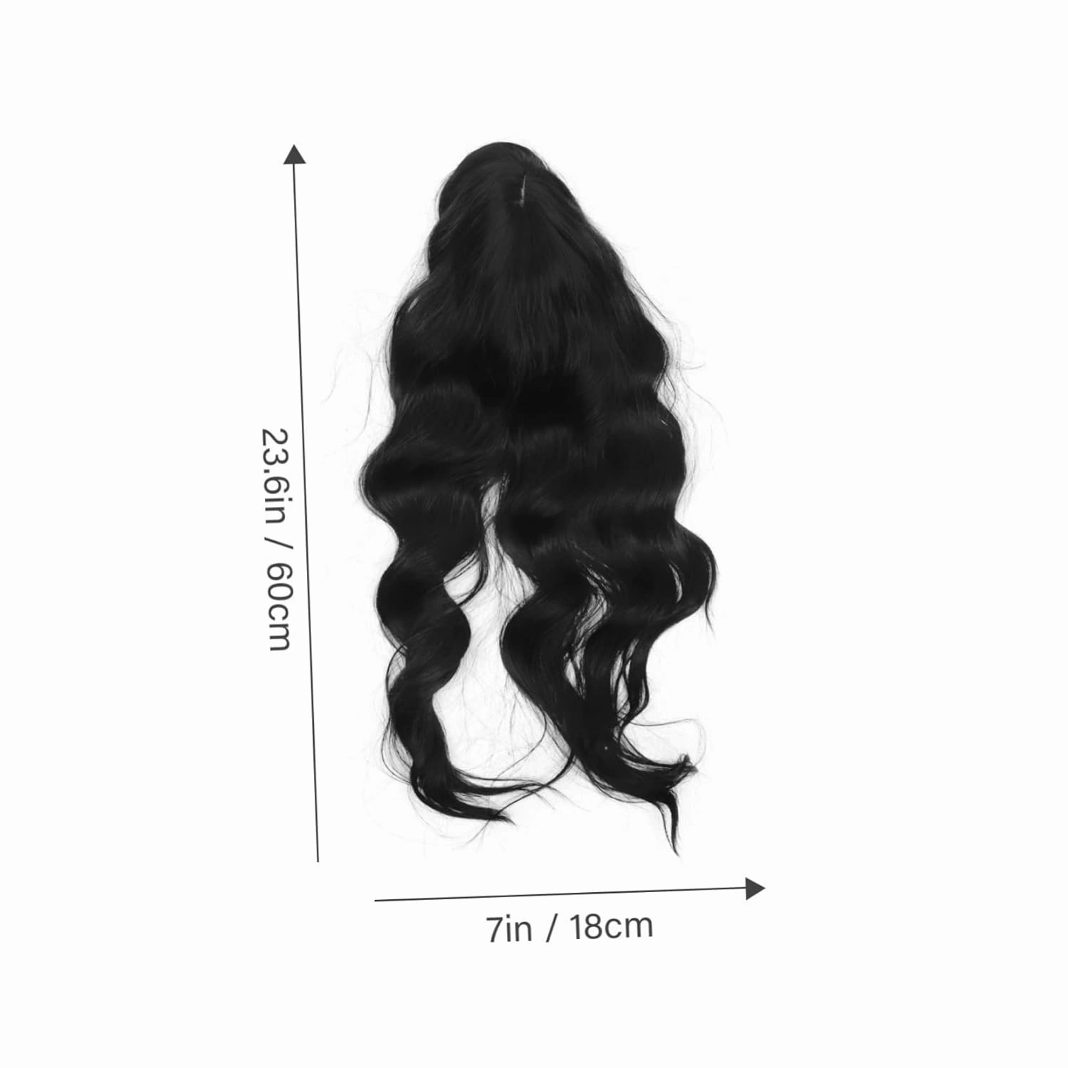 Long Curly Wig Bangs Women's Synthetic Long Wavy Wig 60cm Hot Hair Extension Cosplay Accessory Stylish Hair Style Highlighter