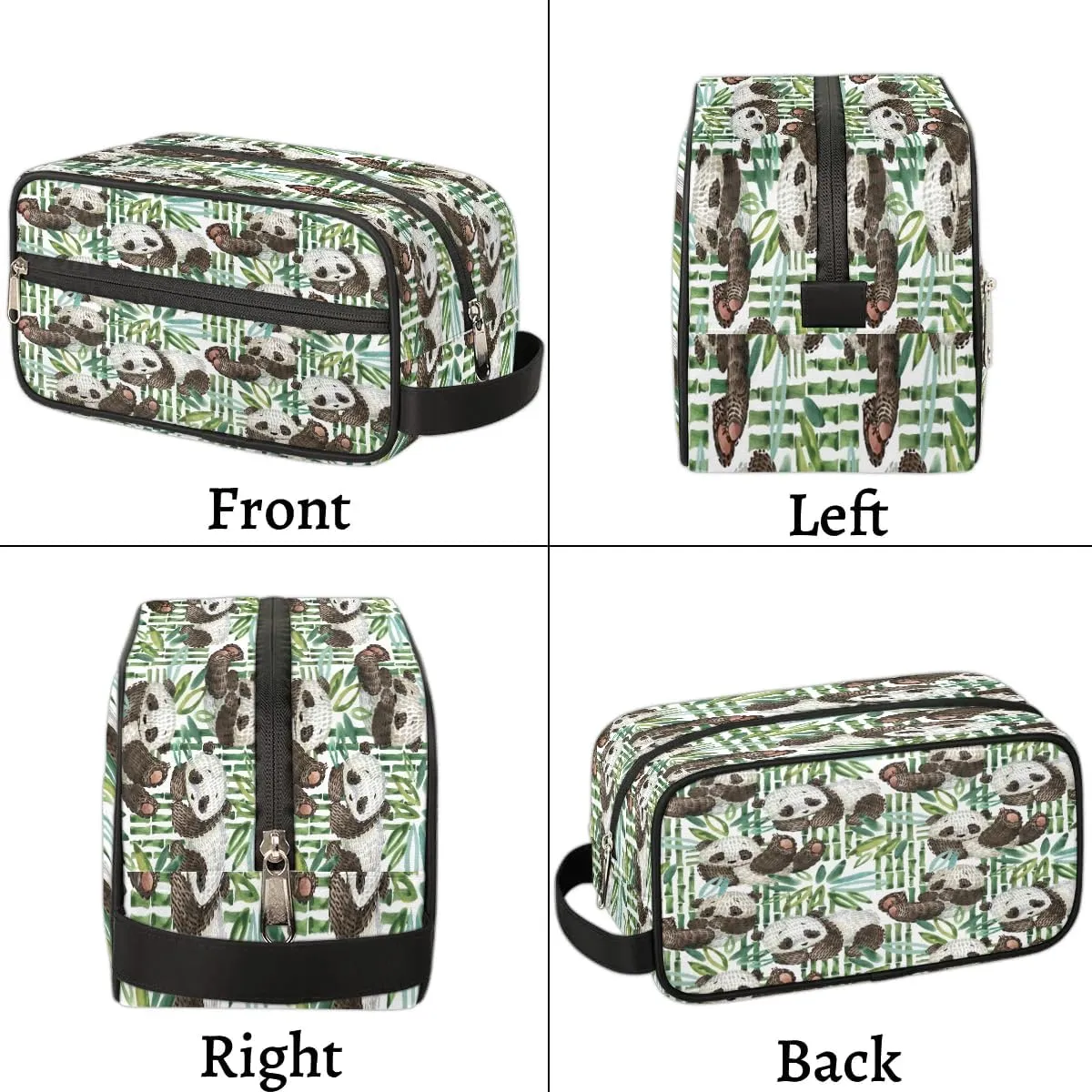 Lovely Panda Travel Toiletry Bag for Women Men Small Cosmetic Makeup Organizer Water Resistant Shaving Bag Portable Make Up Bag Storage Bags with Handle