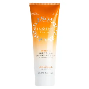 Lumene Nordic C Pure Glow Cleansing Balm - Make Up Remover Balm with Vitamin C for Skin Radiance - Vegan Eye Makeup Remover & Facial Care for Normal to Dry Skin (125ml)