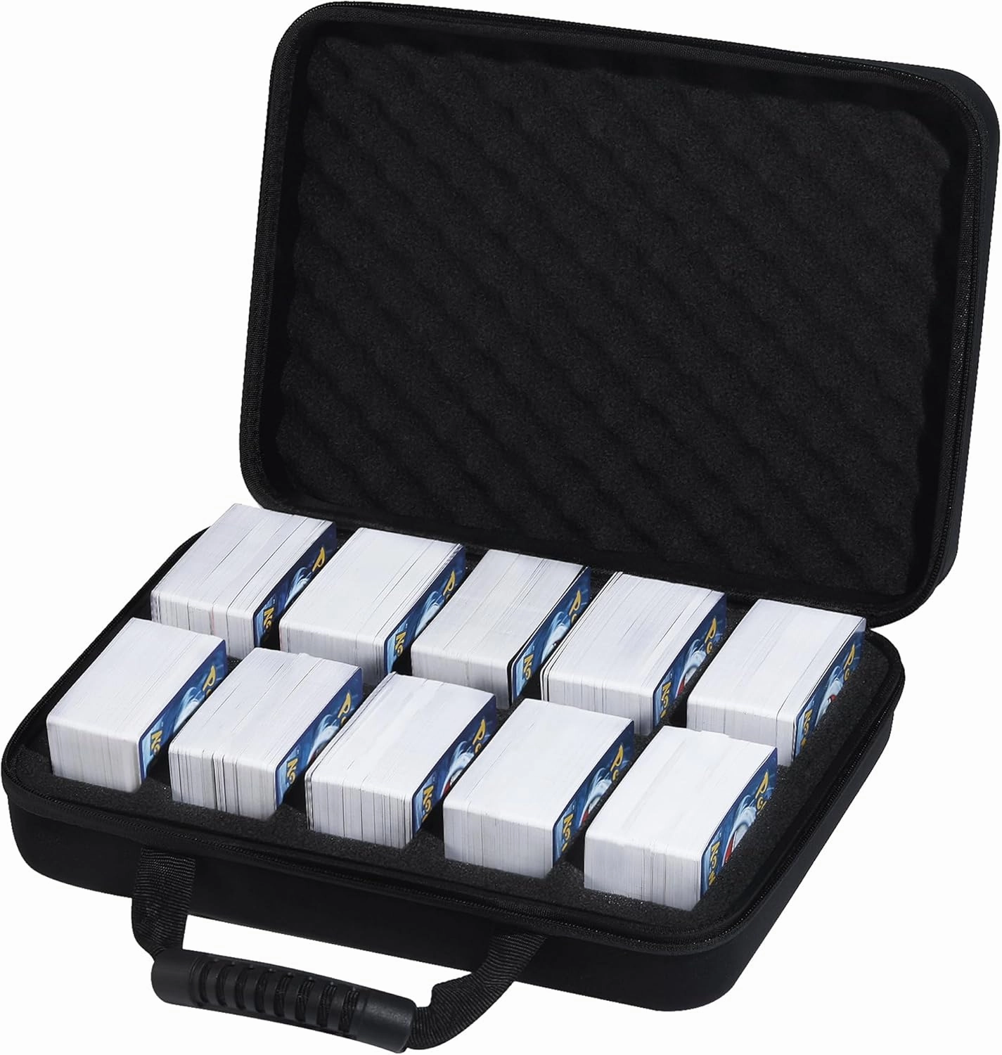 Lumus&Solem Carrying Case for Cards Against Humanity Game, Hard Box Compatible with PTCG, MTG, and Sports, Card Holder Storage 1200-2200 Cards (Black)