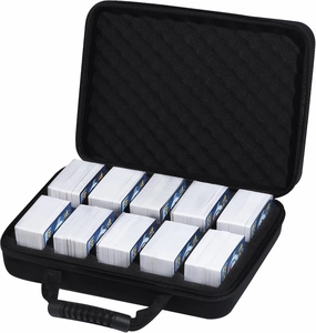 Lumus&Solem Carrying Case for Cards Against Humanity Game, Hard Box Compatible with PTCG, MTG, and Sports, Card Holder Storage 1200-2200 Cards (Black)