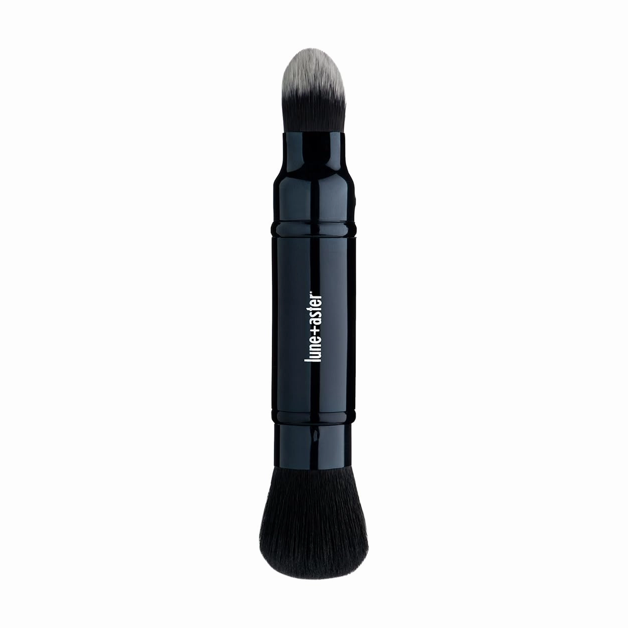 Lune Aster Complexion Duo Brush - Multi-tasking, dual-ended vegan complexion brush