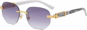 Luxury Rimless Sunglasses Women Men Fashion Vintage Small Sun Glasses Travel Driving Eyewear Shades Uv400