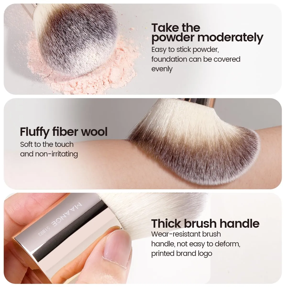 MAANGE 8 Pcs Makeup Brushes with Bag, Double-End Multi-functional Makeup Brushes for Blending Liquid Powder Concealer Cream Blush Buffe (Gold)