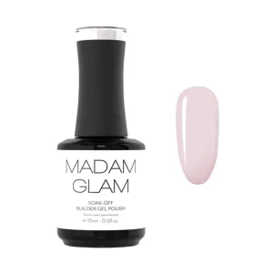 Madam Glam - Hema-Free Soak-Off Builder Gel - Sheer Pink - 15ml 0.5 fl/oz - UV/LED lamp compatible - Chip-Free, Long-Lasting - Vegan, Cruelty-Free