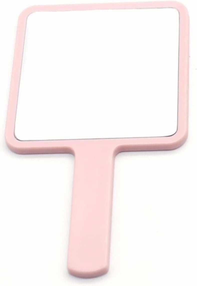 MaGiLL Mirror Mirror Custom Wholesale Portable Square Shape Handheld Mirror Cute Small for Daily Cosmetic (Pink)