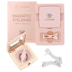 Magnetic Eyelashes, Reusable Dual Magnetic Lashes without Eyeliner, Natural Look Magnetic Eyelashes with Applicator, Soft Magnets False Eyelashes, Easy to Wear, No Glue & No Makeup Remover