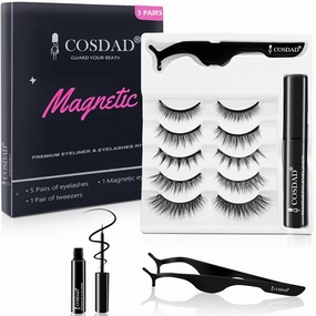 Magnetic False Eyelashes - 5 Styles - Latex-Free, Easy to Apply, Reusable & Glue-Free