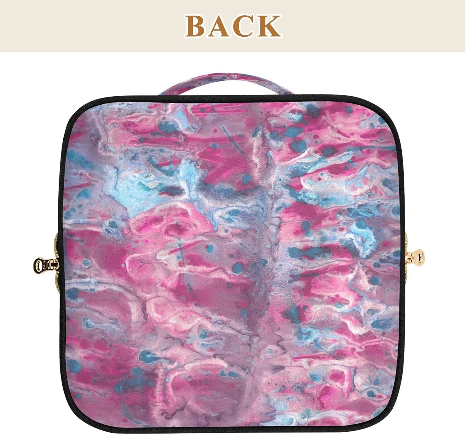 Makeup and Skincare Travel Bag with Divider and Handle Spacious Organizer Case for Women on the Move