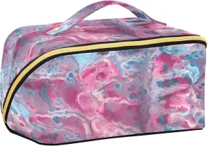 Makeup and Skincare Travel Bag with Divider and Handle Spacious Organizer Case for Women on the Move