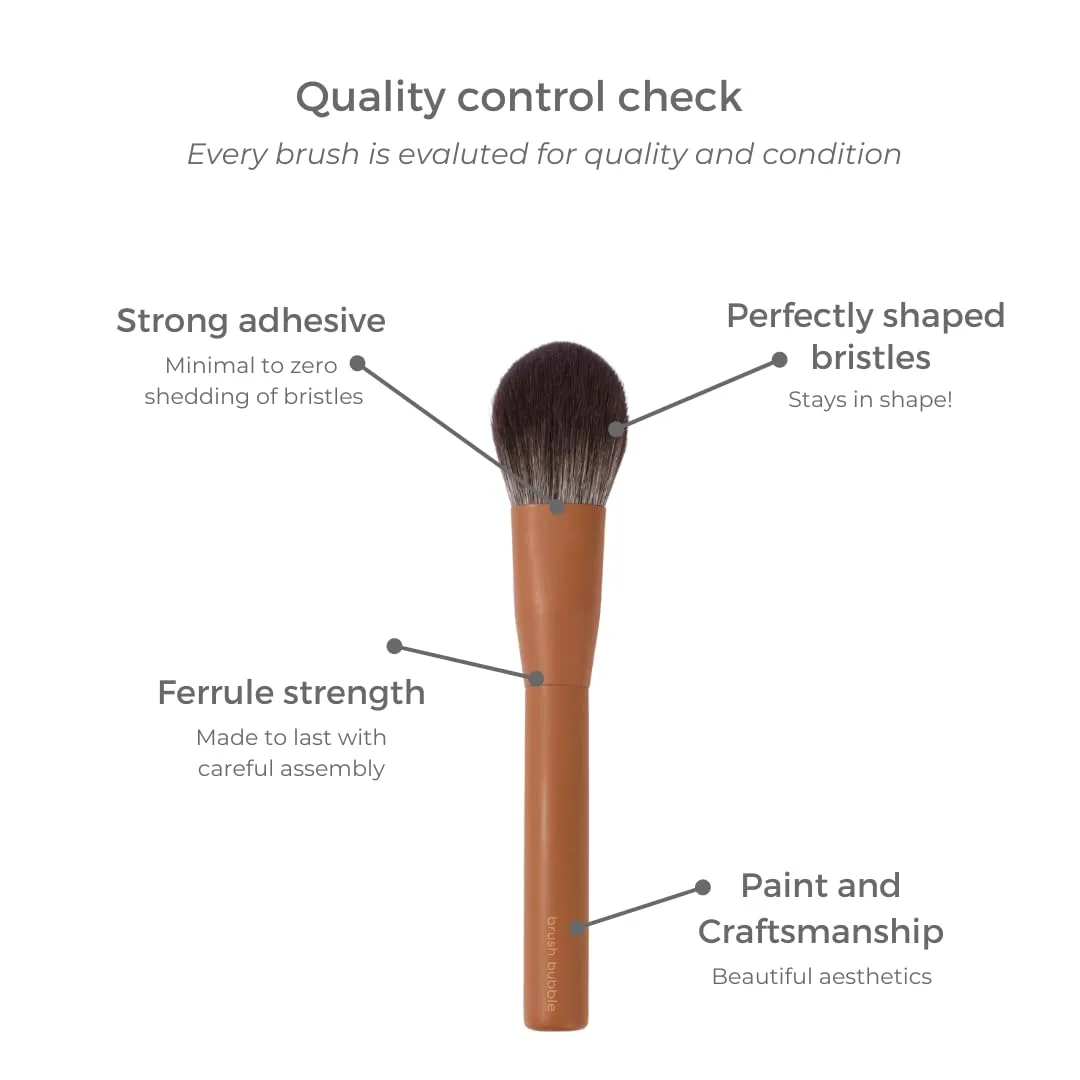 Makeup Brush Set- brush bubble full set makeup brushes for liquid foundation, powders, creams and shadows. 11 Piece Vegan, Silver-infused, soft luxury