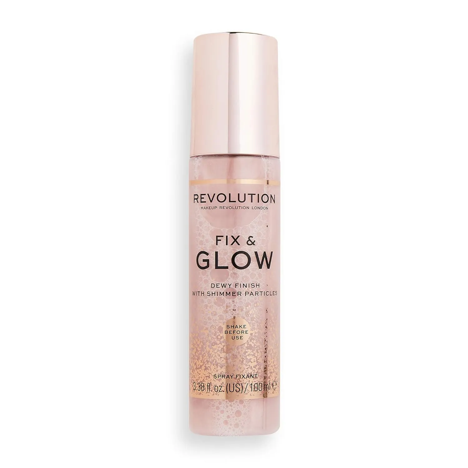 Makeup Revolution Fix & Glow Fixing Spray, Illuminating & Hydrating, Vegan & Cruelty-Free, 3.38 Fl Oz
