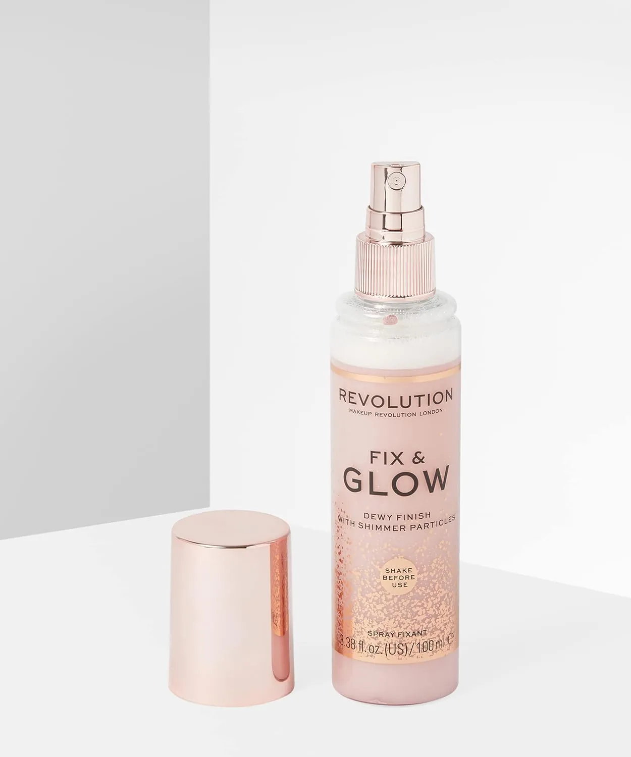 Makeup Revolution Fix & Glow Fixing Spray, Illuminating & Hydrating, Vegan & Cruelty-Free, 3.38 Fl Oz
