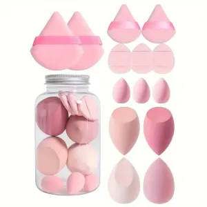 Makeup Sponge Set – 7-Piece Beauty Blenders for Liquid, Cream, and Powder – Latex-Free, Multi-Colored Sponges with 1 Mini – Reusable, Vegan & Cruelty-Free