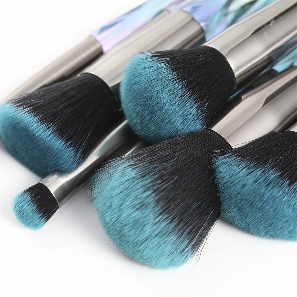 Makeup brush 10 Pieces Professional Makeup Brush Set Cosmetics Blush Foundation Brush Eye Shadow Lip Brow Makeup Brush Set(Color:B)