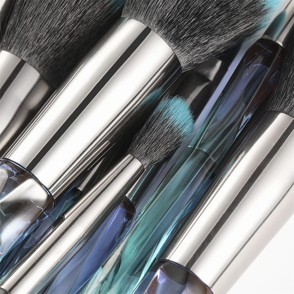 Makeup brush 10 Pieces Professional Makeup Brush Set Cosmetics Blush Foundation Brush Eye Shadow Lip Brow Makeup Brush Set(Color:B)