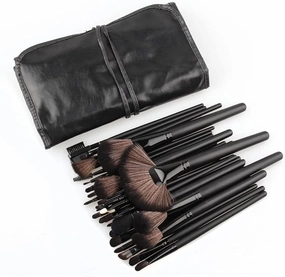 Makeup Brush 32pcs Black Makeup Brushes Set Powder Blusher Contour Cosmetic Beauty Tools pincel Kit with Leather case
