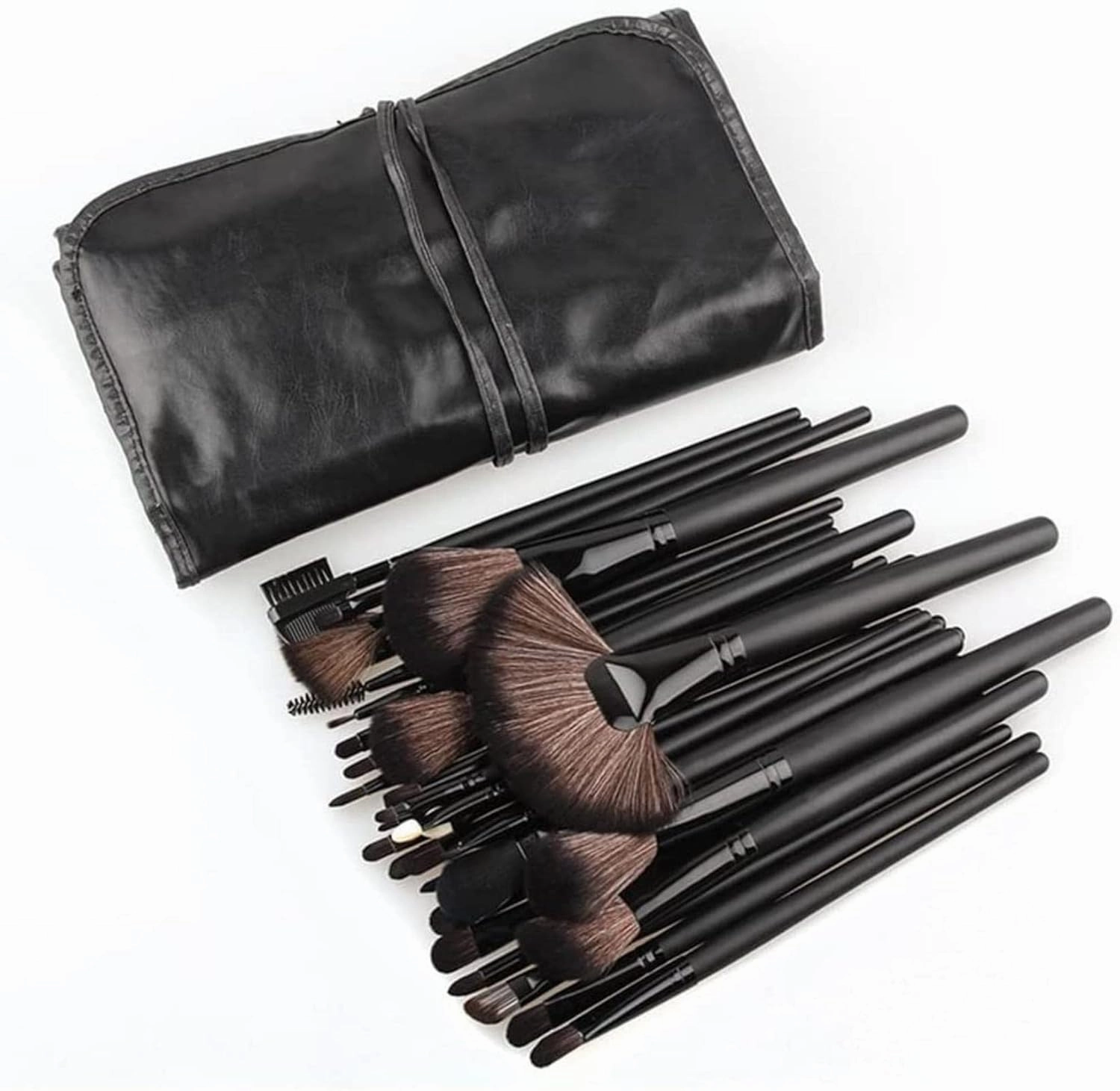 Makeup Brush 32pcs Black Makeup Brushes Set Powder Blusher Contour Cosmetic Beauty Tools pincel Kit with Leather case