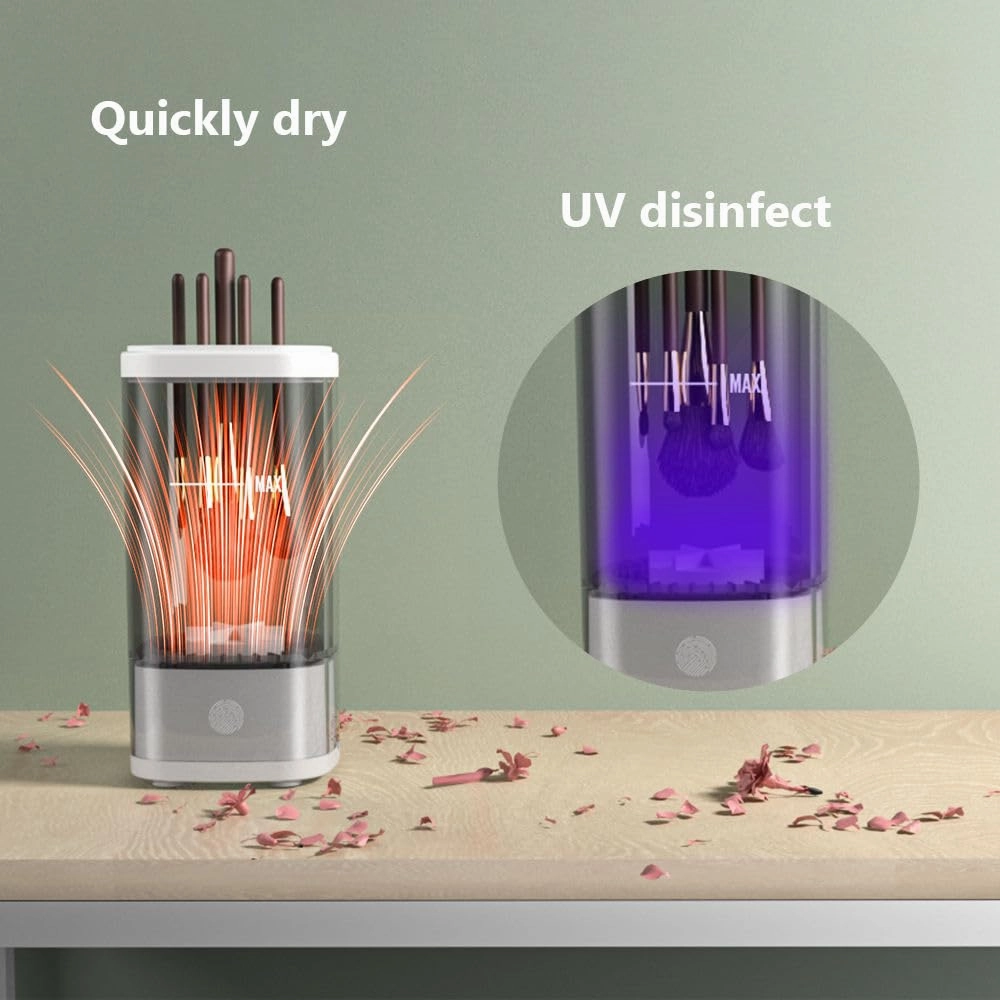 Makeup Brush Cleaner Machine - Electric Make up Brushes Cleaner Cleanser for All Size Beauty make up Brush, makeup brush and sponge cleaner with Dryer