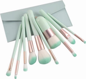 Makeup Brush Set Soft Synthetic Brush Powder Beauty Advanced Makeup Makeup Makeup Set Eyeshadow Brush Portable Foundation Makeup Beginner Brush Set Brush Dip Brush(Green)